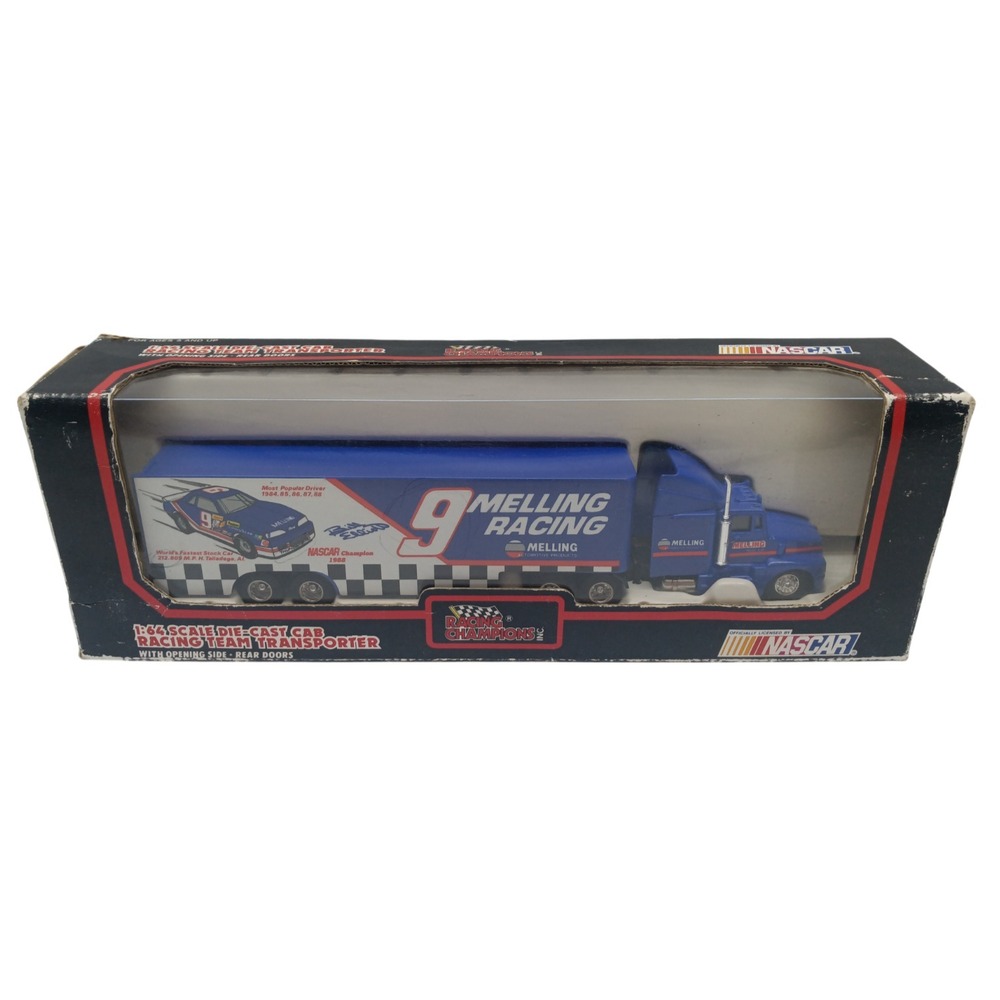 Bill Elliott Melling Racing team transporter, Racing Champions 1991 New Box Worn